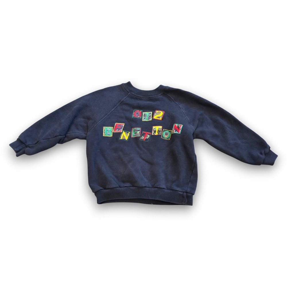Vintage 80s 90s 012 Benetton Sweatshirt Made in Italy Toddler Boys Small 4